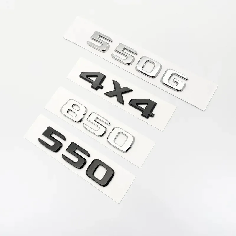 

Silver Black Letters for W212 W221 W463 W464 550G 4X4 850 550 D35 B40 D6S B63 Emblem Car Trunk Rear Logo Sticker Accessories