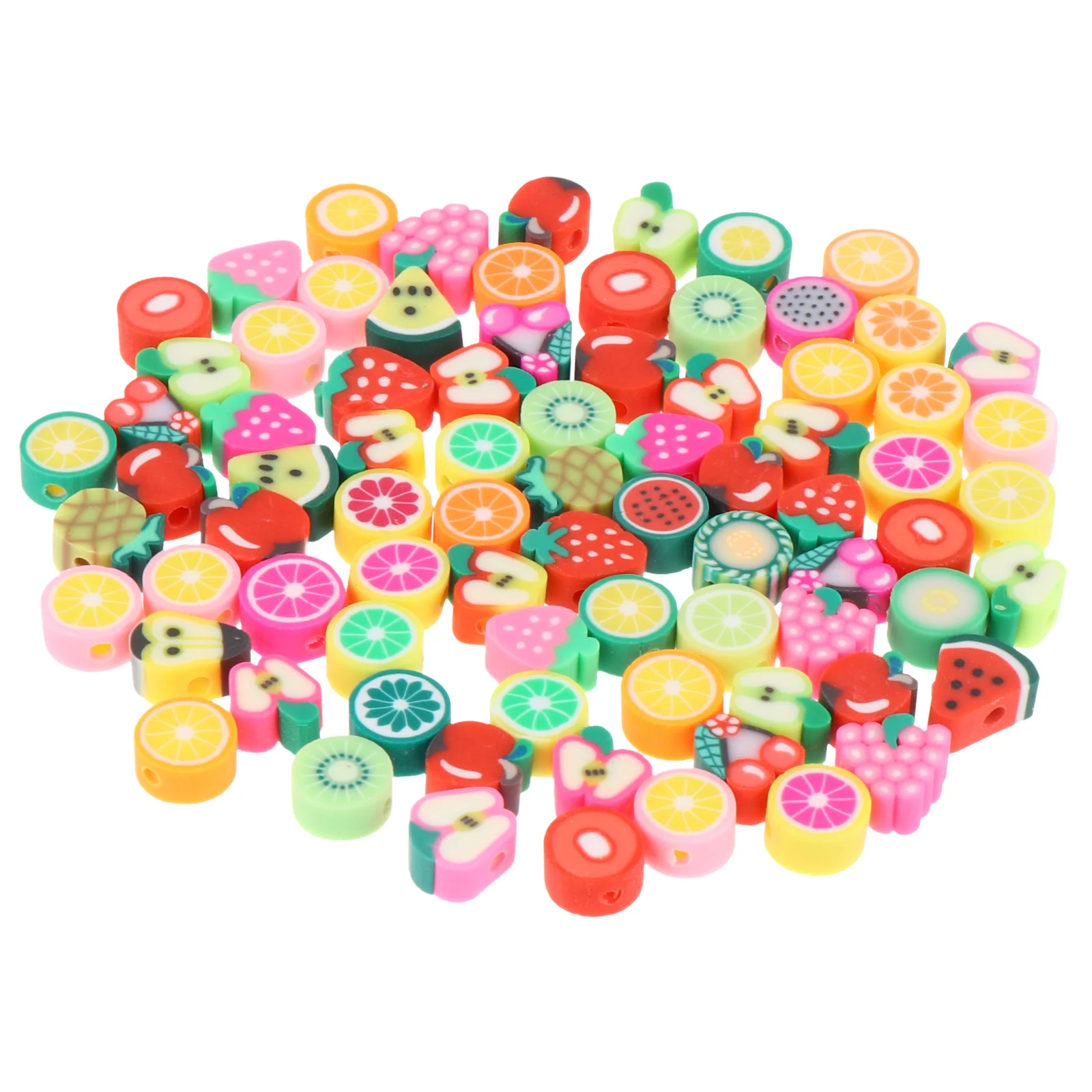 

NOLITOY 80 шт., бусины из полимерной глины, каваи, изготовление ювелирных изделий, подвески с плоской задней частью, красочные 3D комплект для ремонта ожерелья