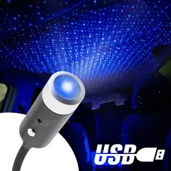 Upgrade Auto Rotating Roof Star USB Interior Light Projector Sound Activated Starry Skylight With Switch Room Car Party Camping