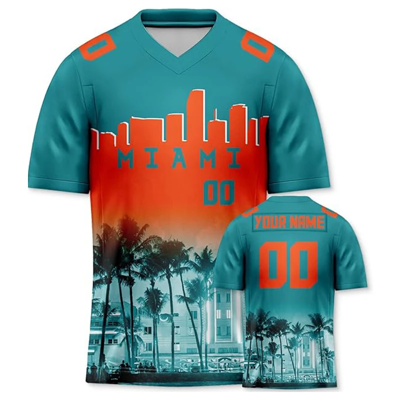 

Customized Name Numbers T-Shirt For Men American Football DIY New Yourk City Name Jersey Casual Short Sleeves Sports Tees Tops