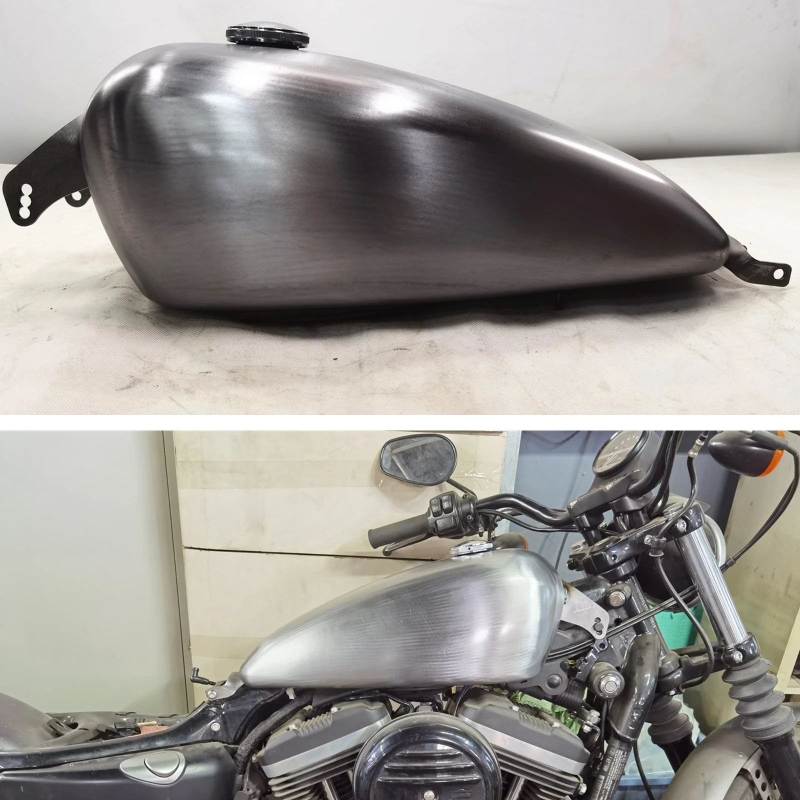 10 L Motorcycle Petrol Gas Fuel Tank For Harley Sportster XL Models 2007-2022 Carburetor XL1200 883N X48