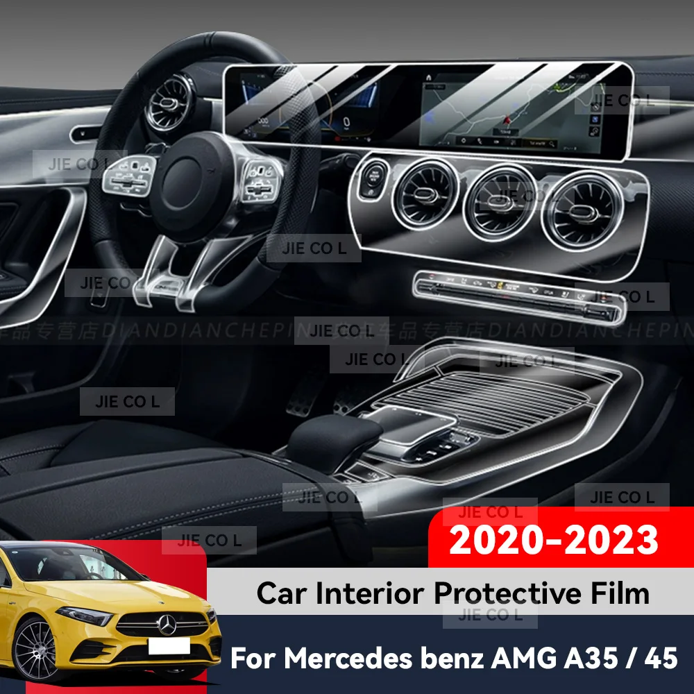 

Auto Central Control Screen TPU Anti Scratch interior Protection Film GPS Navigation For Mercedes benz AMG A35 A45 2020-2023