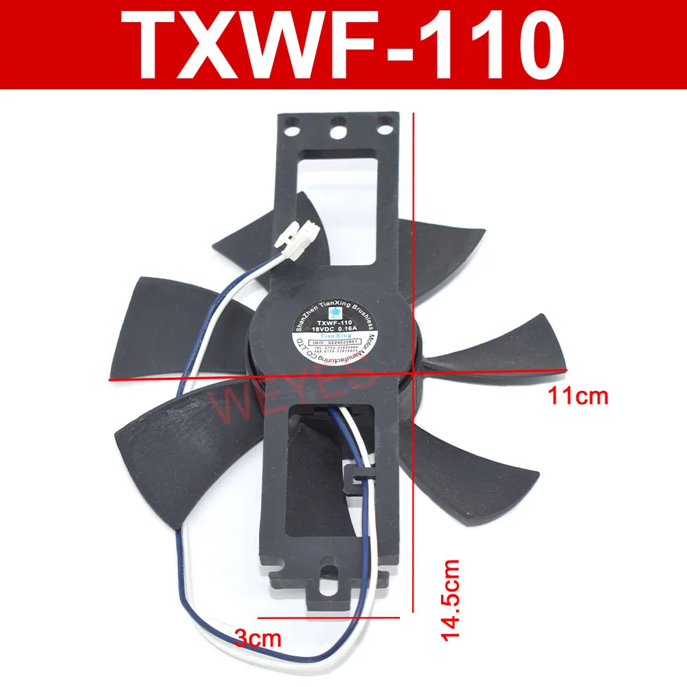 1PCS New Cooling TXWF-110  For Midea Induction Cooker Accessories DC BRUSHLESS Motor Fan 18V 0.16A 2-PIN Exhaust Cooler Fan