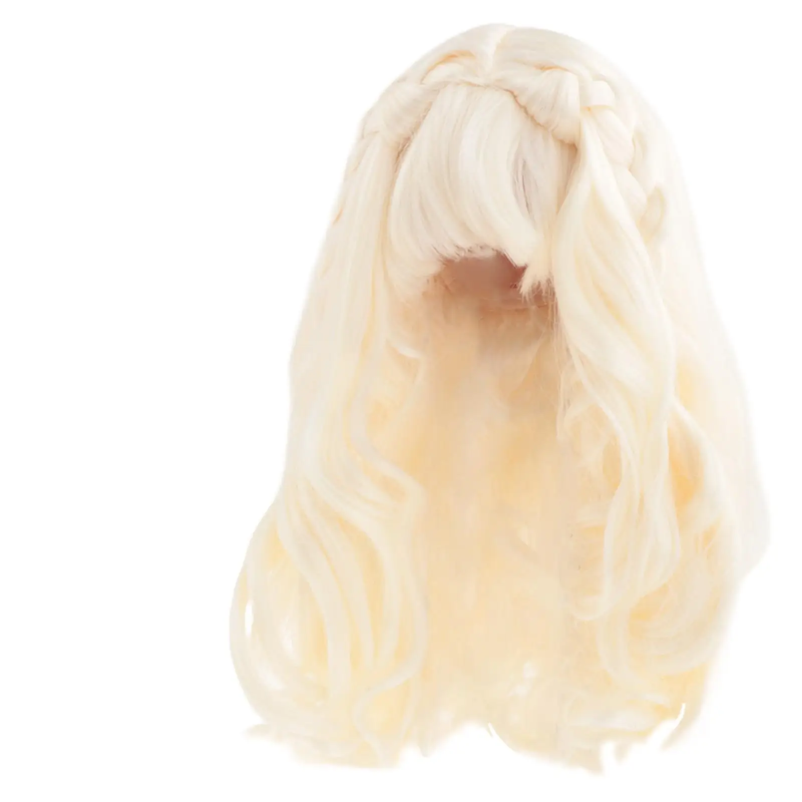 BJD 人形ヘアウィッグ高温シルクカーリー手作り 7.87 インチ人形用