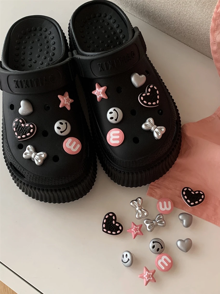 Women Garden Shoes Beach Slipper Women Thick Soles 2024 Summer New DIY Hole Sandals Outdoor High Street Slipper