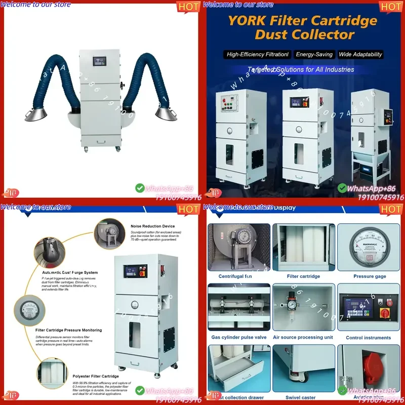 CE Certificate Low Maintenance Wood Dust Collector Excellent Dust for Metal Fabrication Shops