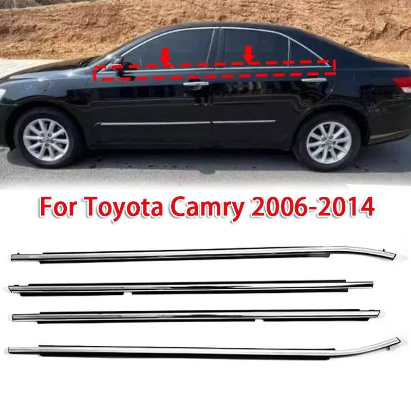 

4 шт. хромированное уплотнение окна автомобиля, накладка для Toyota Camry 2006-2014