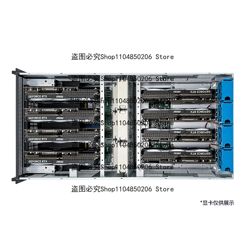 Suitable for 6U Rack 8 Card 4090 Game Graphics Card GPU Deep Learning AI Computing Rendering Workstation Server Barebones