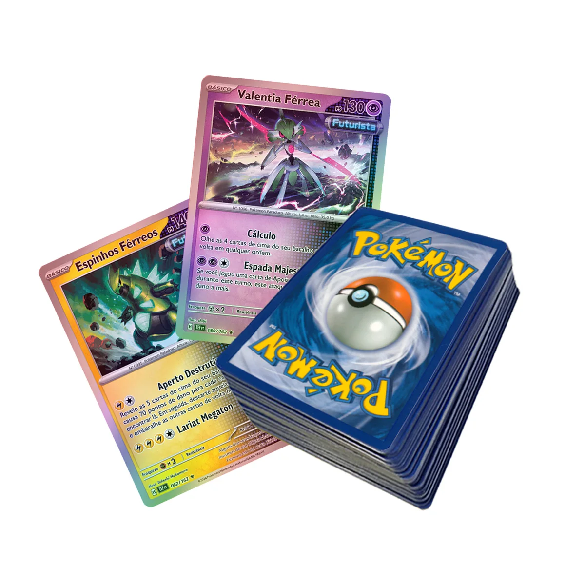 pack-50-cartas-pokemon-com-30-cartas-brilhantes-raras