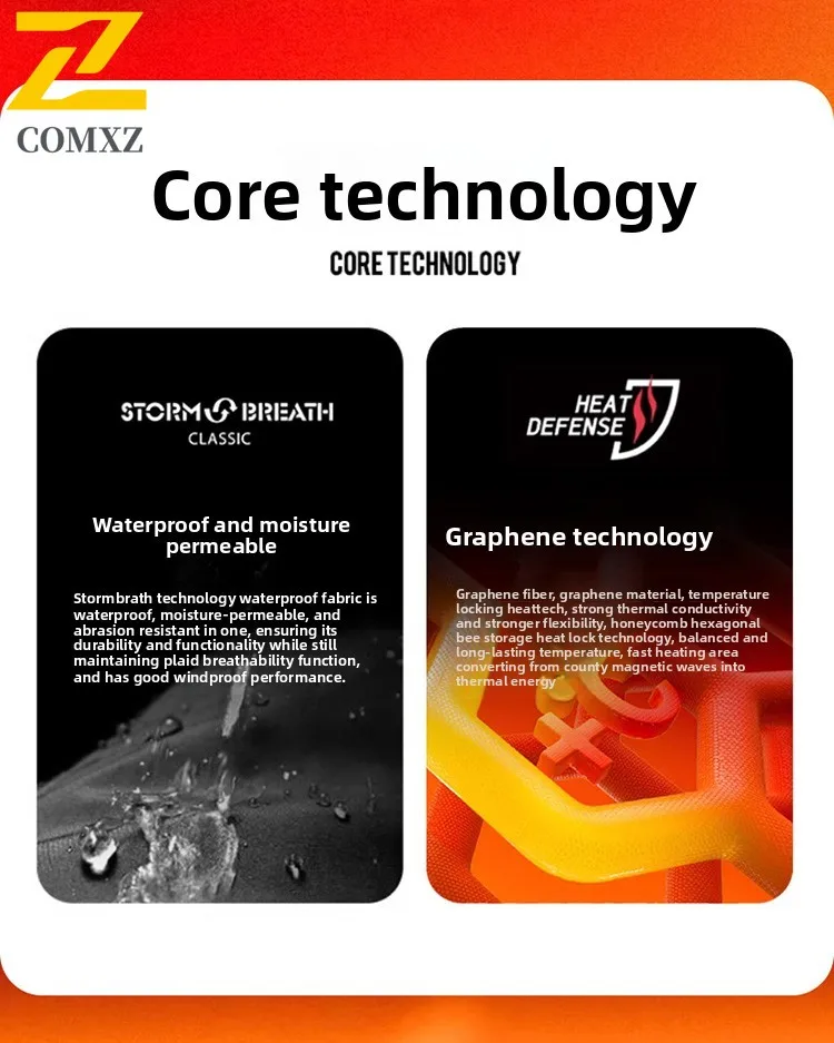 2025 جديد الرجال سترة قطن الجرافين سميكة الدافئة يندبروف مقاوم للماء معطف مقنع الترفيه في الهواء الطلق التزلج التخييم باركر معطف