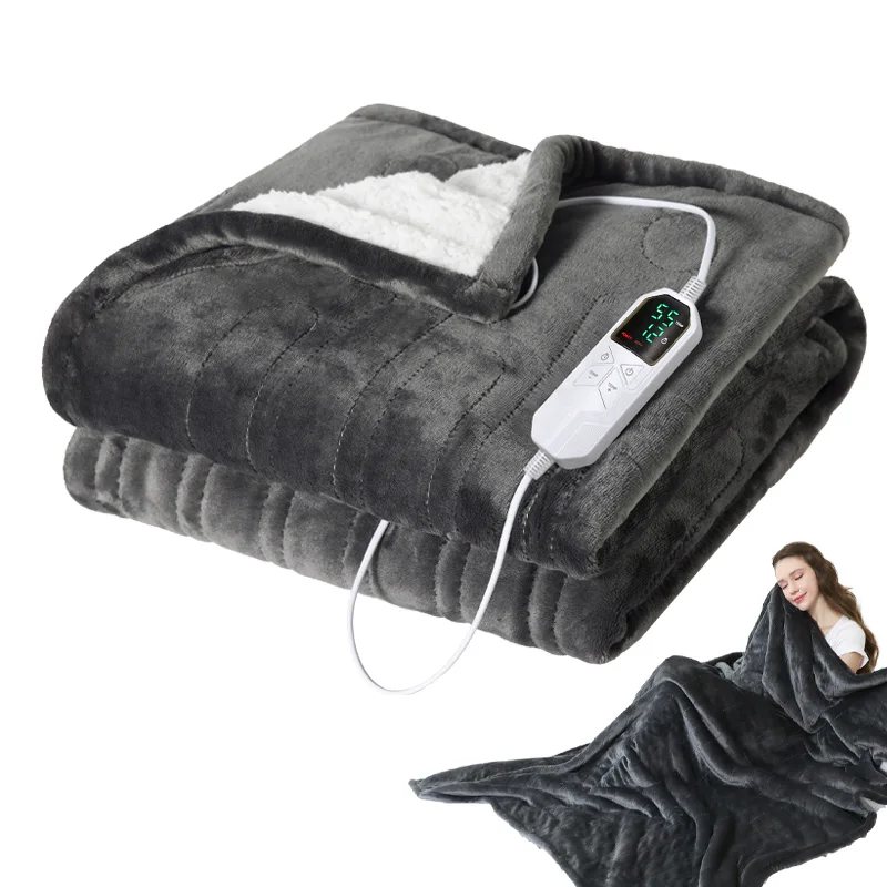80x140cm Electric Blanket Flannel Blanket Mattress Winter Machine Washable Temperature Control Warmer Heated Throw Blanket