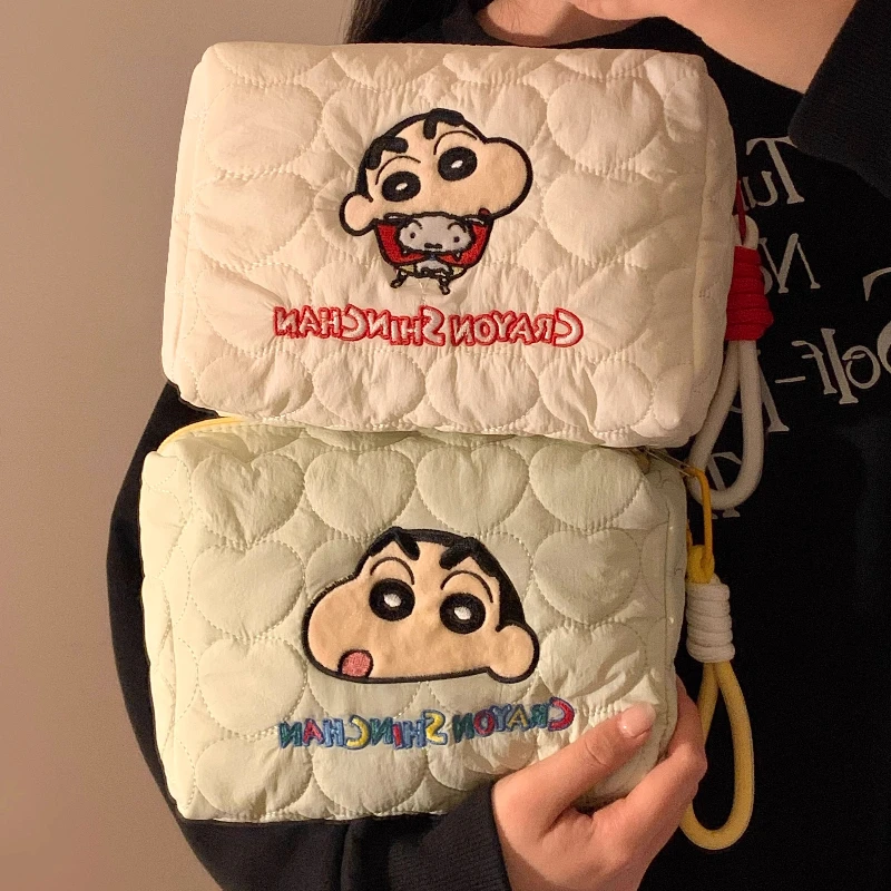 

Милый карандаш Shinchan косметичка большой емкости портативный дорожный органайзер для туалетных принадлежностей сумка подарок для девочек для хранения макияжа