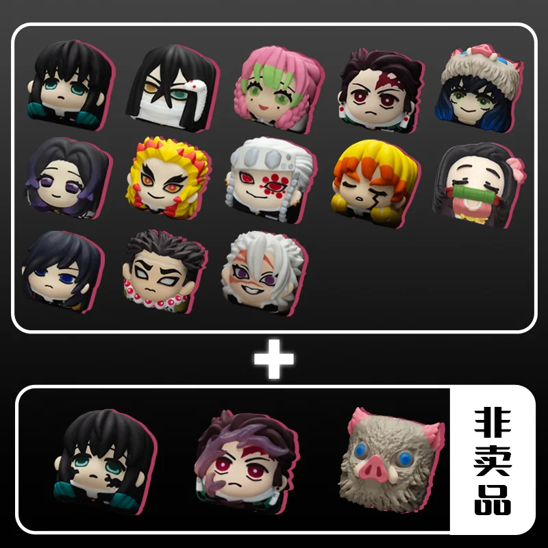 Iguro Obanai Kanroji Mitsuri Kamado Nezuko Anime Merchandise Keyboard Accessories Kawaii Decor Parts Esc Replaceable Keycap ESC