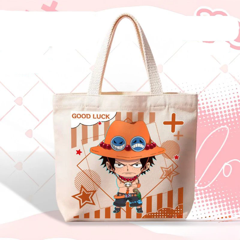 Niedliche One-Piece-Anime-Q-Version-Canvas-Tragetasche, Kawaii-Cartoon-Einkaufstasche mit großem Fassungsvermögen, perfektes Geschenk für Fans – Detail 20