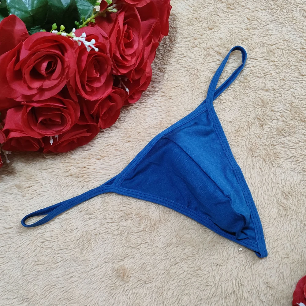 

Men's Comfortable Thong Sexy G-String Sheer Panties Pouch Enhancing Underpants Low Waist Bikini Underwear Sensual Lingerie