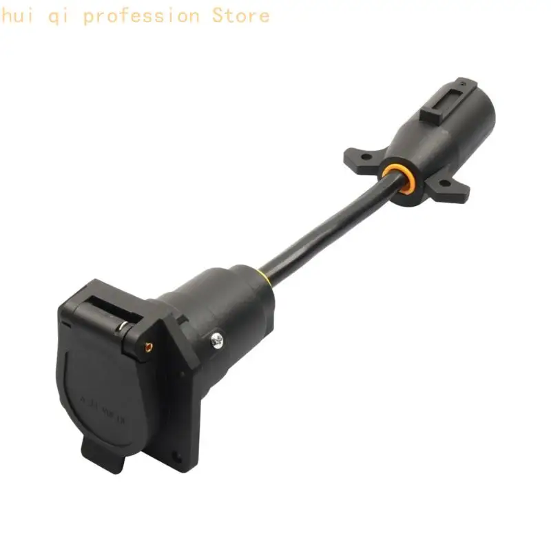 7-Wege-Steckdosenadapter für Anhänger 12V Verdrahtungsanschluss mit Montageflansch H8WE – Detail 2