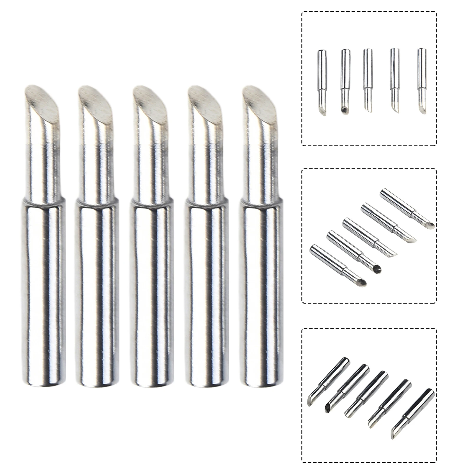 

Nozzle Soldering Iron Tips Soldering Tools Soldering Iron 900M-T-5C Pure Copper Silver Soldering Iron Welding Lower Temperature