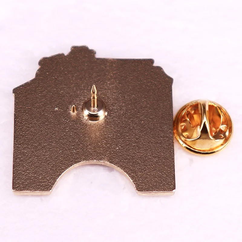 Traditional Chinese building art badge Enamel Pin brooch jewelry