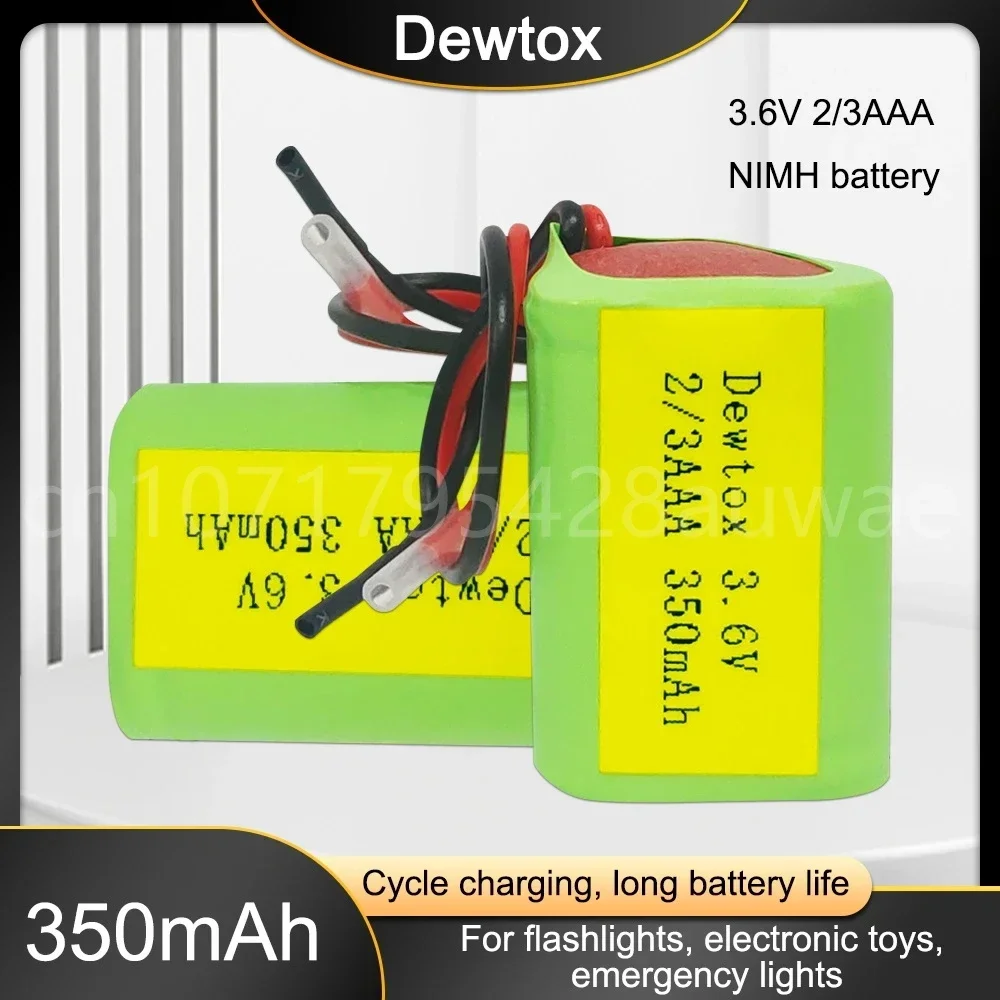 케이블 포함 NI-MH 충전식 배터리, 회로 기판 의료 장비 완구용, 3.6V 2/3AAA 2/3, AAA 350mAh, 3 * 배터리