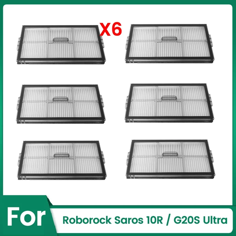 

Hepa Filter For Roborock Saros 10R / G20S Ultra Vacuum Cleaner Parts Washable Hepa Filter Replacement Spare Parts 6PCS
