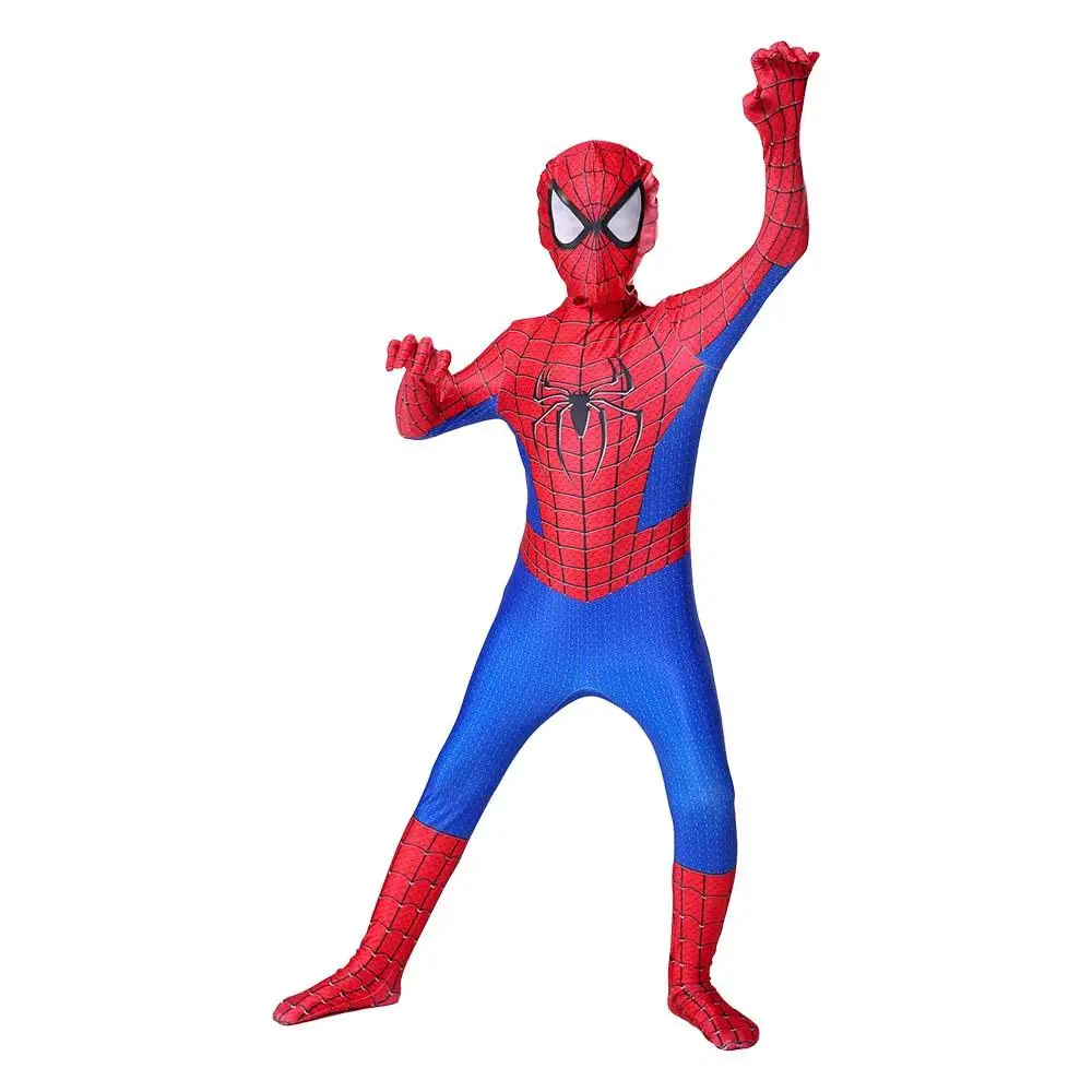 New Spiderman Jumpsuit Superhero Miles Amazing Cosplay Costumes Zentai Bodysuit Aldult Children Spider-Man Christmas Clothes Set