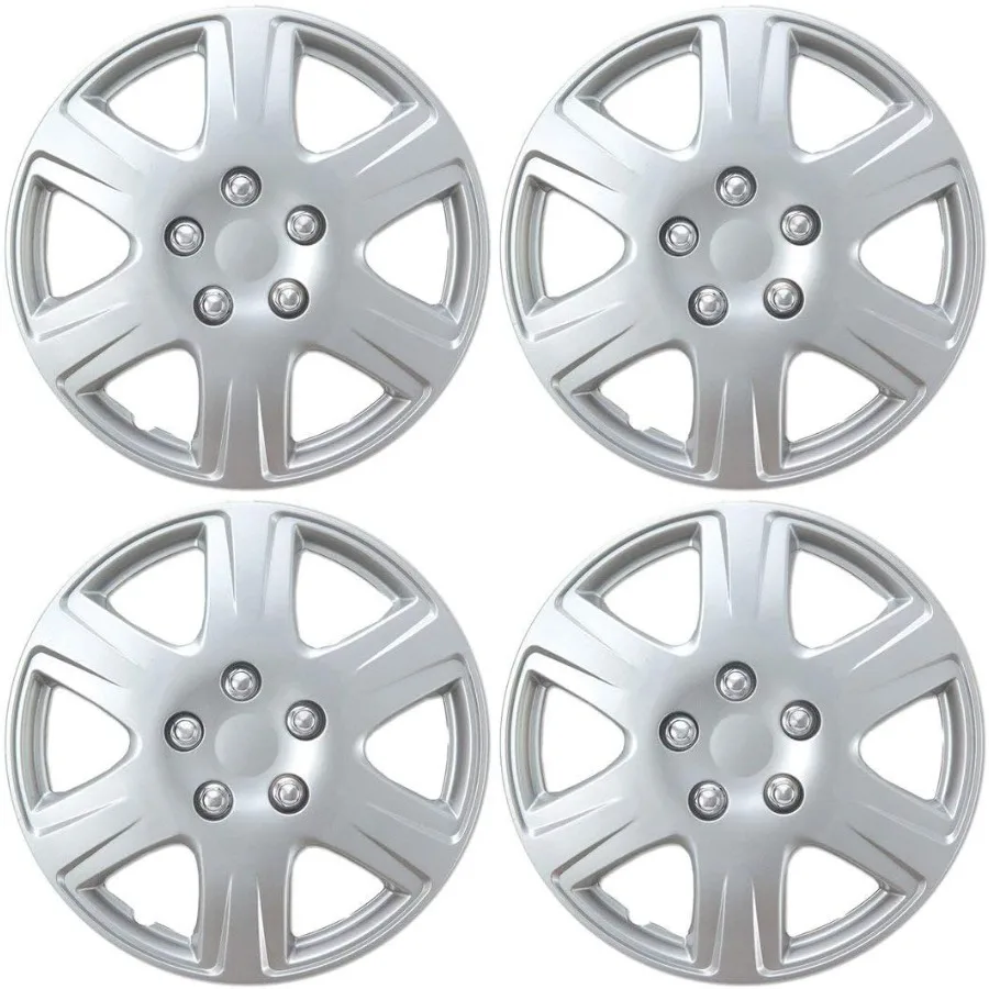 

HK993 Серебристые 15-дюймовые колпаки на колеса для Toyota Corolla, 15 дюймов, четыре (4) шт., не коррозионные и прочные, полный нагрев и Im