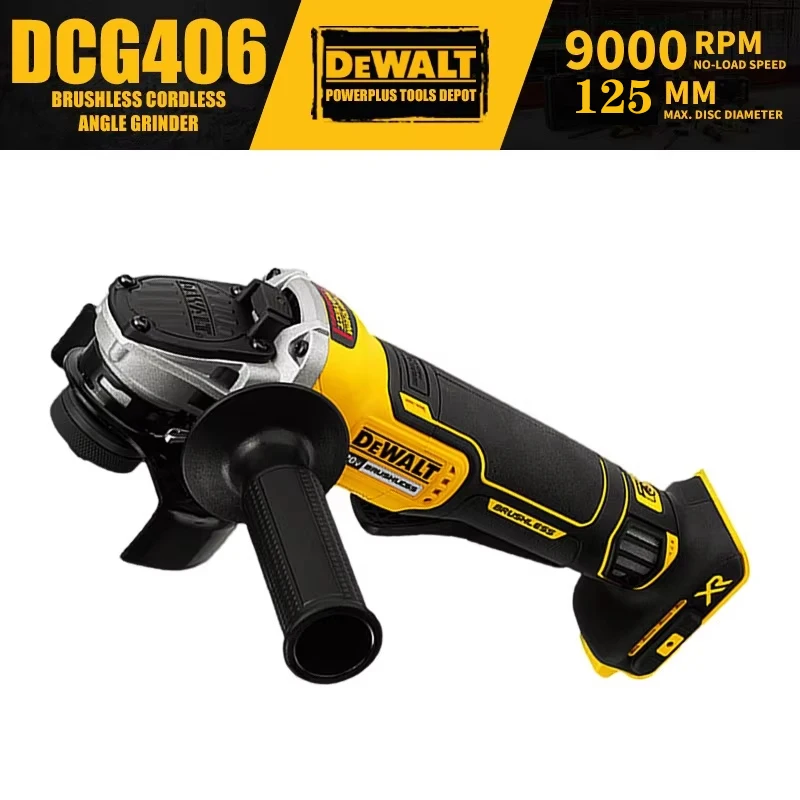 

Dewalt DCG406 125mm Cordless Brushless Angle Grinder 9000RPM Cutting Machine Polishing Machine For 20V Lithium Batteries