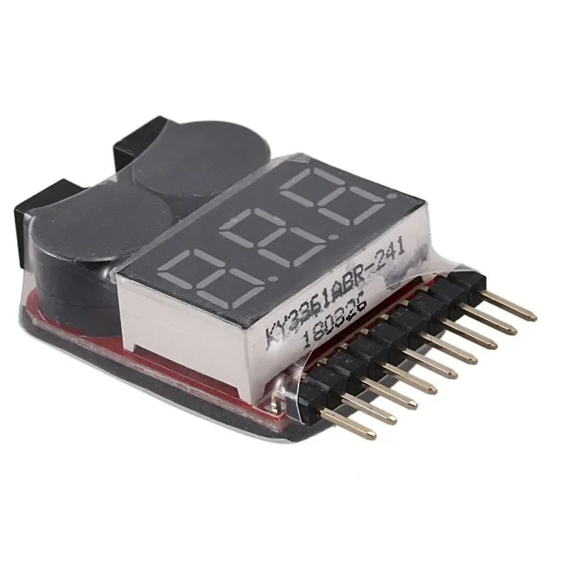1-8S LED Low Voltage Buzzer Alarm Lipo Voltage Indicator Checker Tester Piezo Buzzers