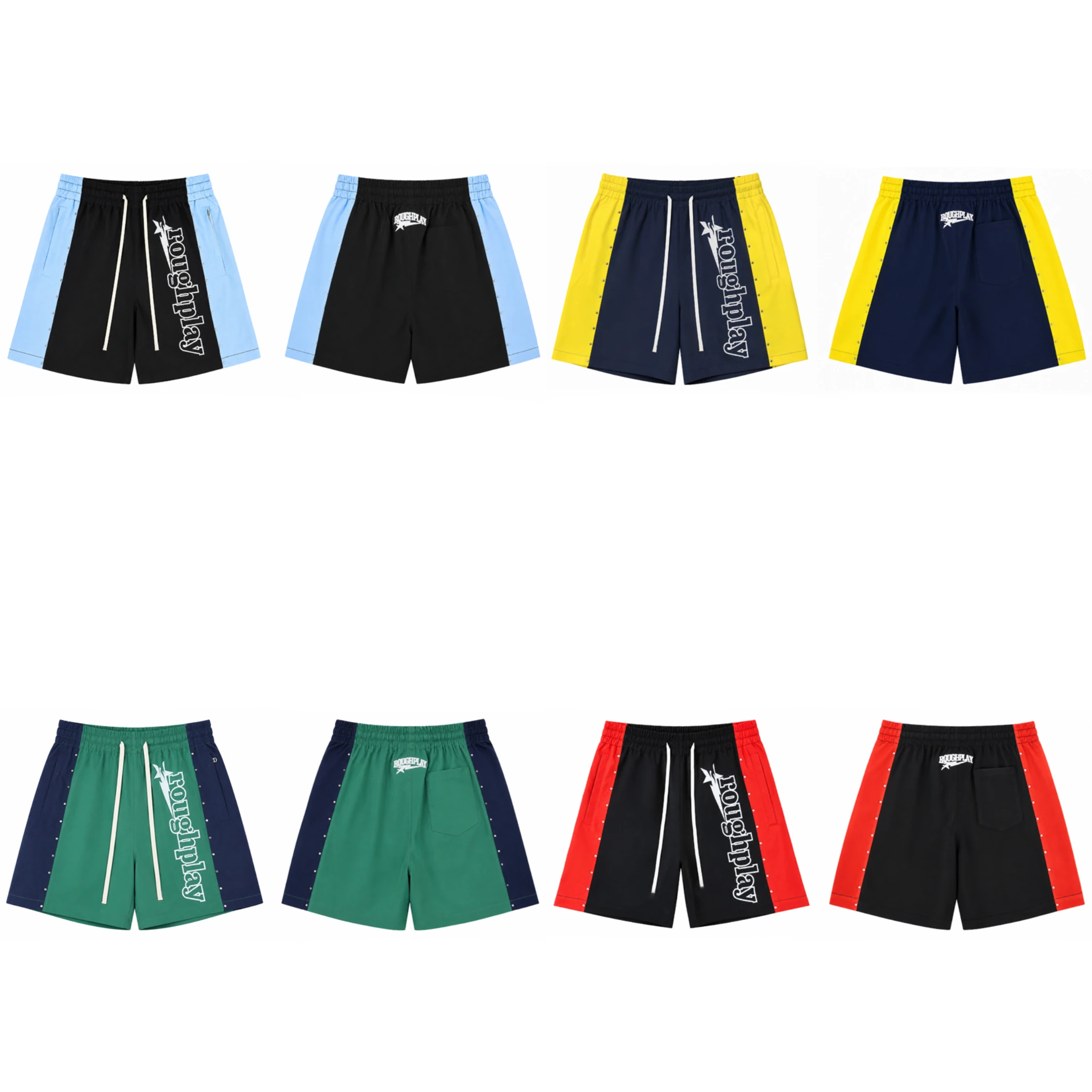 Summer New Rough Play Casual Shorts Side Panel Trend Diamond Studded Letter Print Loose Shorts Stock