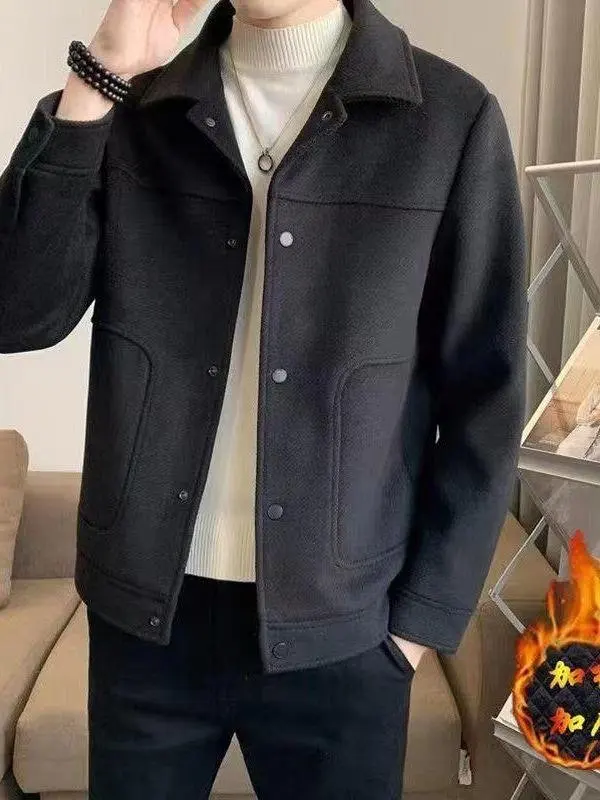 

Мужское шерстяное пальто Youthful: новая осенне-зимняя коллекция, повседневный стиль, отложной воротник, роскошный крой, модный дизайн...