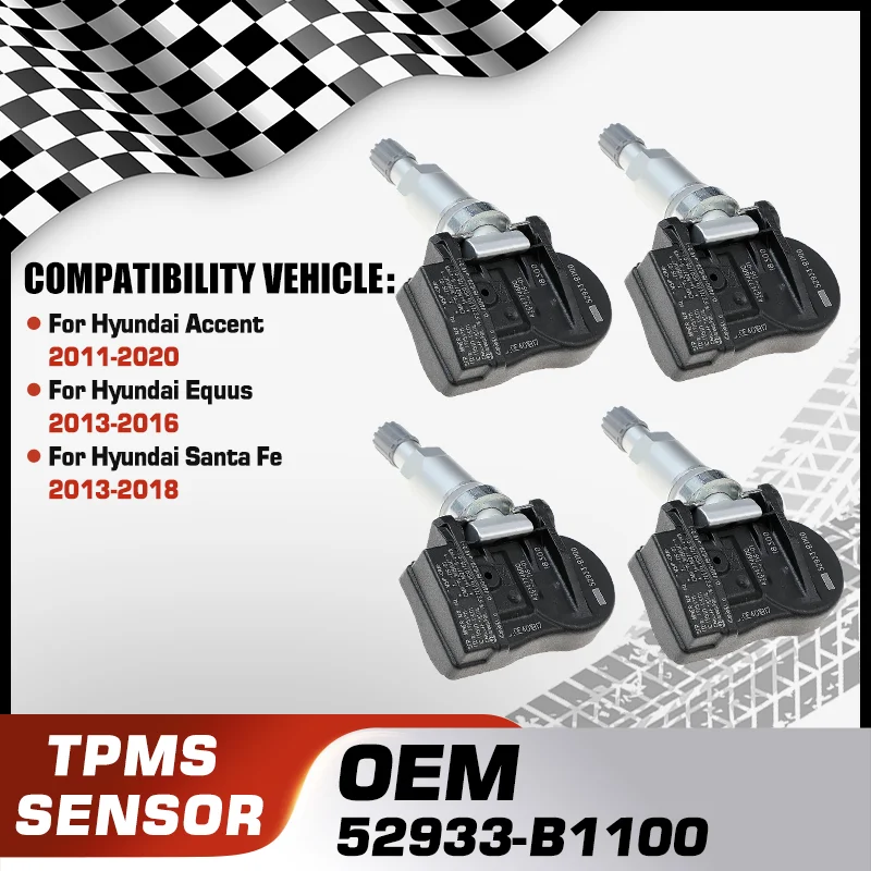 

Car Tire Pressure Monitoring System For Hyundai Accent 2011-2020 Hyundai Equus 2013-2016 Hyundai Santa Fe 2013-2018 52933-B1100