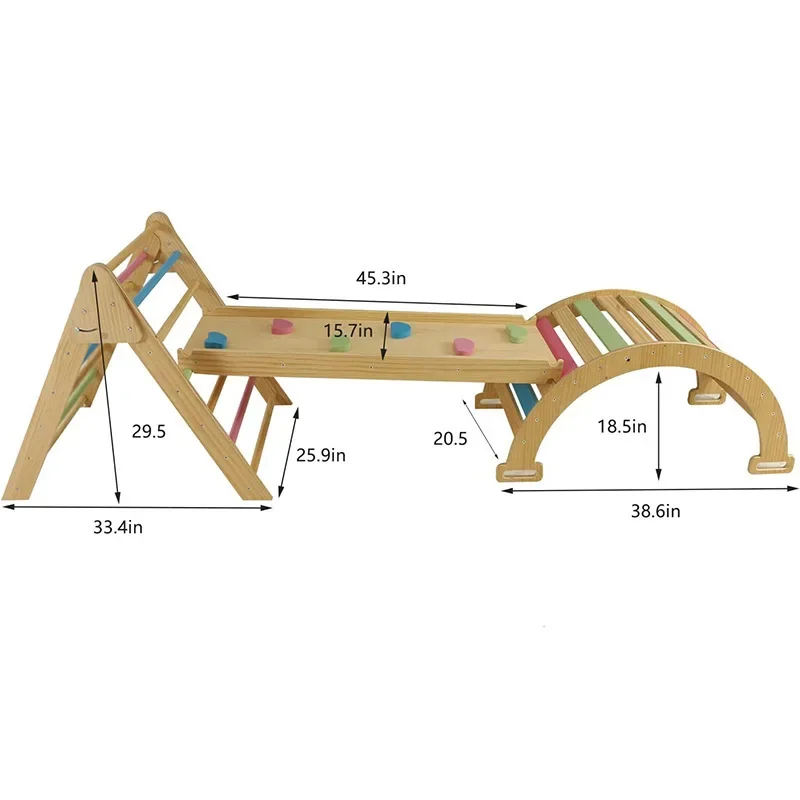 Children's foldable indoor climbing frame an early education toy for kindergarten promoting agility and sensory training