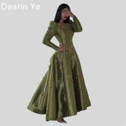 Vestido de noche personalizado Dearin asimétrico A-line faldas hasta el tobillo apliques vestidos para ocasiones a medida vestido Formal de graduación saudita