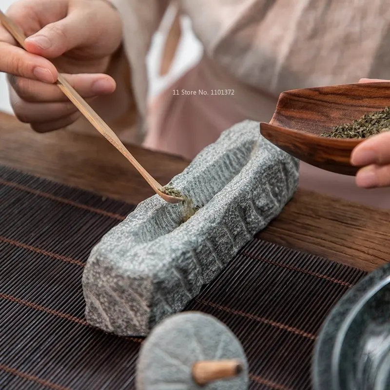 Bluestone Mill Tea Mill Small Stone Mortar Tamping Mortar Roller Tea Cake Traditional Chinese Medicine Crusher Grinder