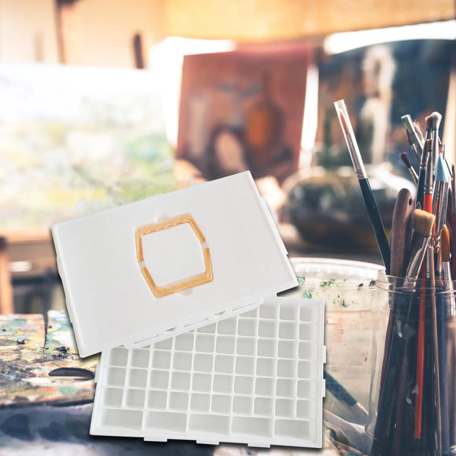 65 Compartments Paint Palette Storage Watercolor Palette Paints Tins Box for