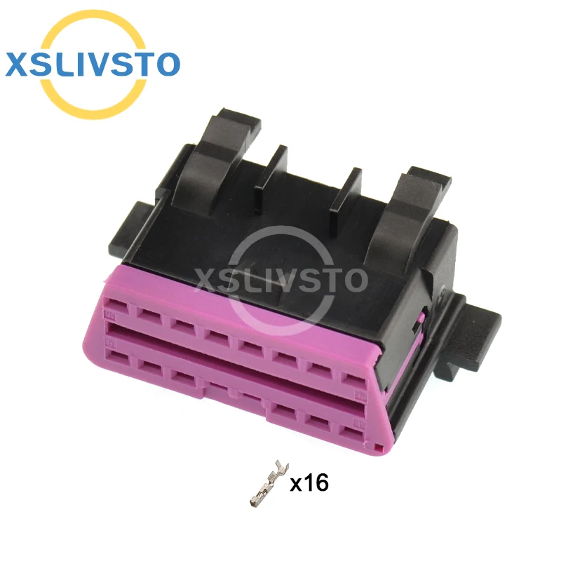 16 Pin Automotive OBD OBD2 Computer diagnostic detection Plug Socket Wiring Harness Connector 3A0972695A For VW Aodi