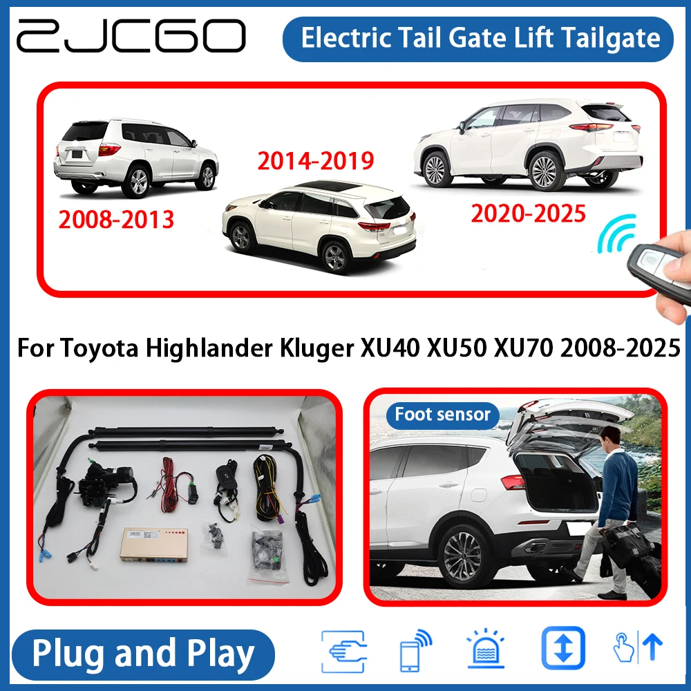 Для Toyota Highlander Kluger XU40 XU50 XU70 2008-2025 автоматический подъемник задней двери с электроприводом, электрический подъемник задней двери Для Toyota Highlander Kluger XU40 XU50 XU70 2008-2025 автоматический подъемник задней двери с электроприводом, электрический подъемник задней двери
