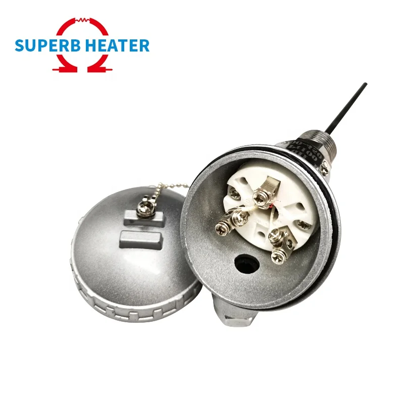 High Precision Stainless Steel Probe Pt100 RTD Thermocouple with Junction Box Temperature Sensor