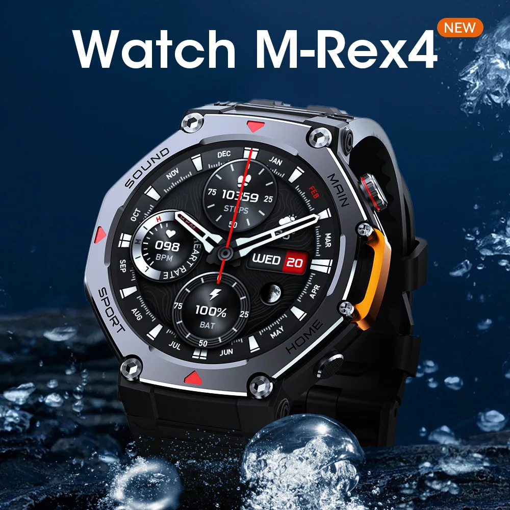 M REX4 Smart Sports Health Watch 2025 Trendy Fitness Tracker with Advanced Health Monitoring Features