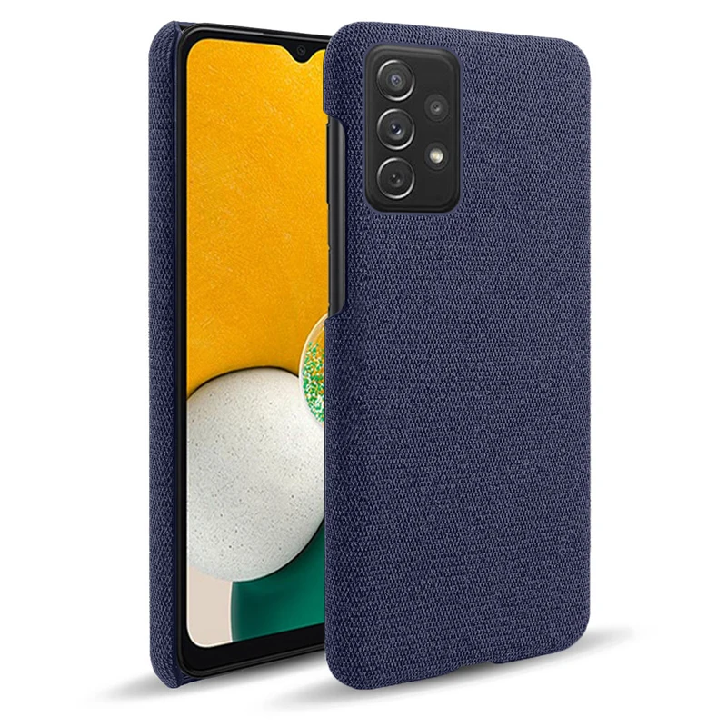 

For Samsung Galaxy A33 5 Case Hard PC Anti-slip Ultra Thin Woven Textile Fabric Cloth Back Cover For Galaxy A33