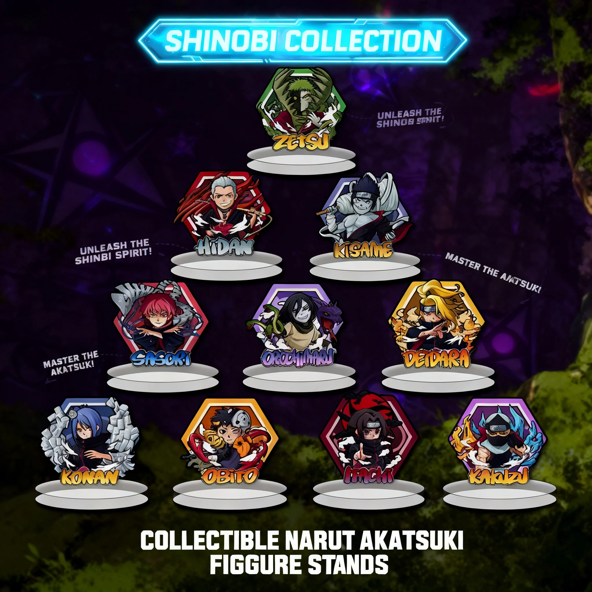 Figura Decorativa de Acrílico de Naruto Uchiha Sasuke Obito Deidara Konan Akatsuki, Mangekyou Sharingan, Anime