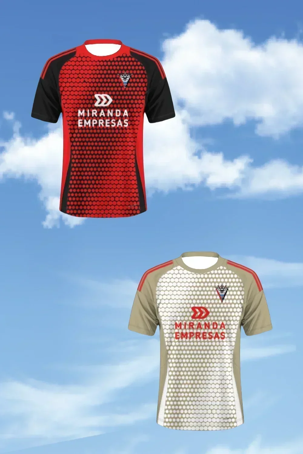 

New Mirandés Football Jersey Short Sleeve T-Shirt Men Adults Kids Quick Dry Breathable Soccer Training Sports Tee Replica F1 3D