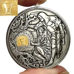 Meccanismo mobile Holy graal Coin Hobo Nickel Morgan Dollar Roman Booteen errante spada rimovibile moneta magica