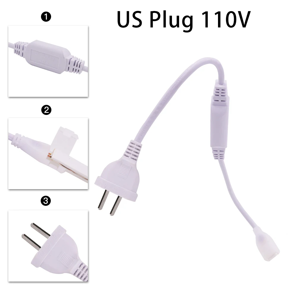 EU 220V US 110V COB LED Strip Light Power Plug Drive for 288 LEDs/m 360 LEDs/m No Wire COB Strip Tape Light Power Cable