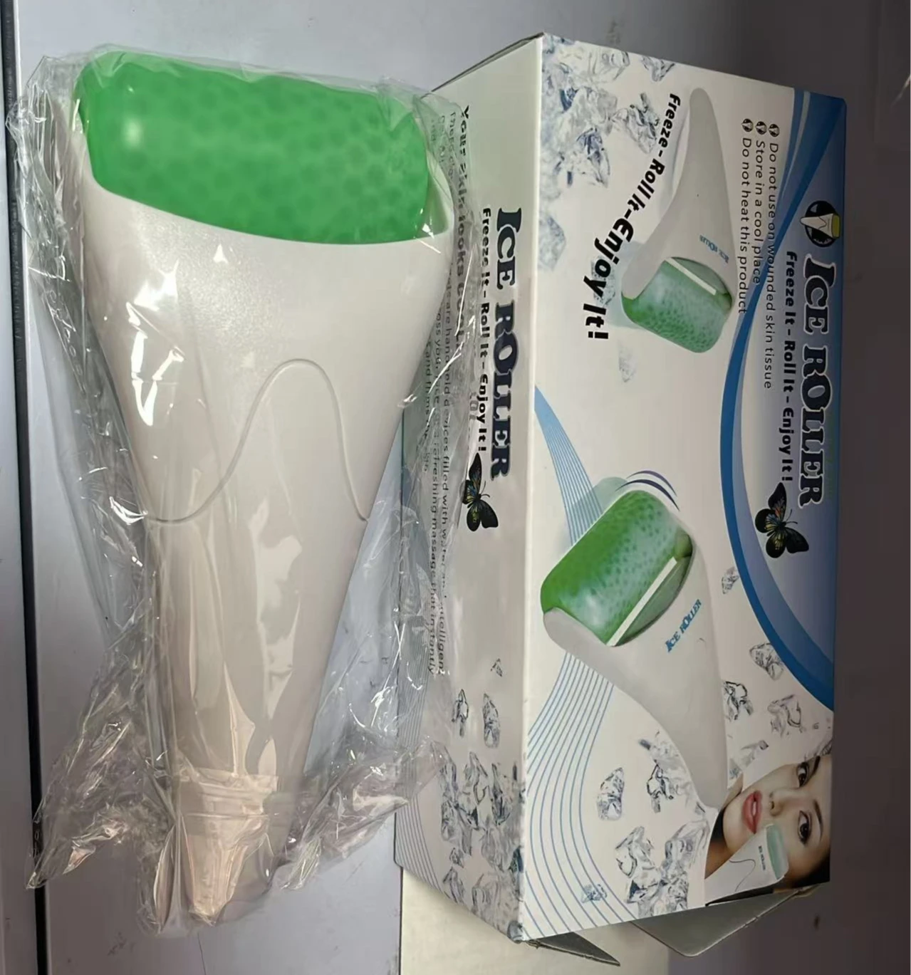 Reusable Ice Roller for Face Eye Silicone Ice Face Roller Skin Care Cooling Massager Beauty Tool 1/2/5Pcs