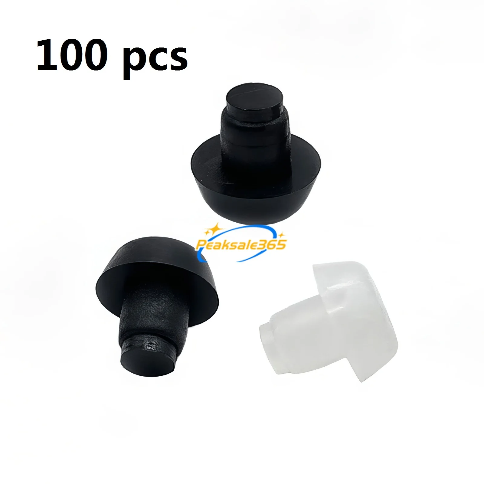 100pcs Rubber Stem Bumpers Glass Table Footpad Anti Collision Non Slip Chair Leg Furniture Mat White Black T-shape Plug 11.5*6mm