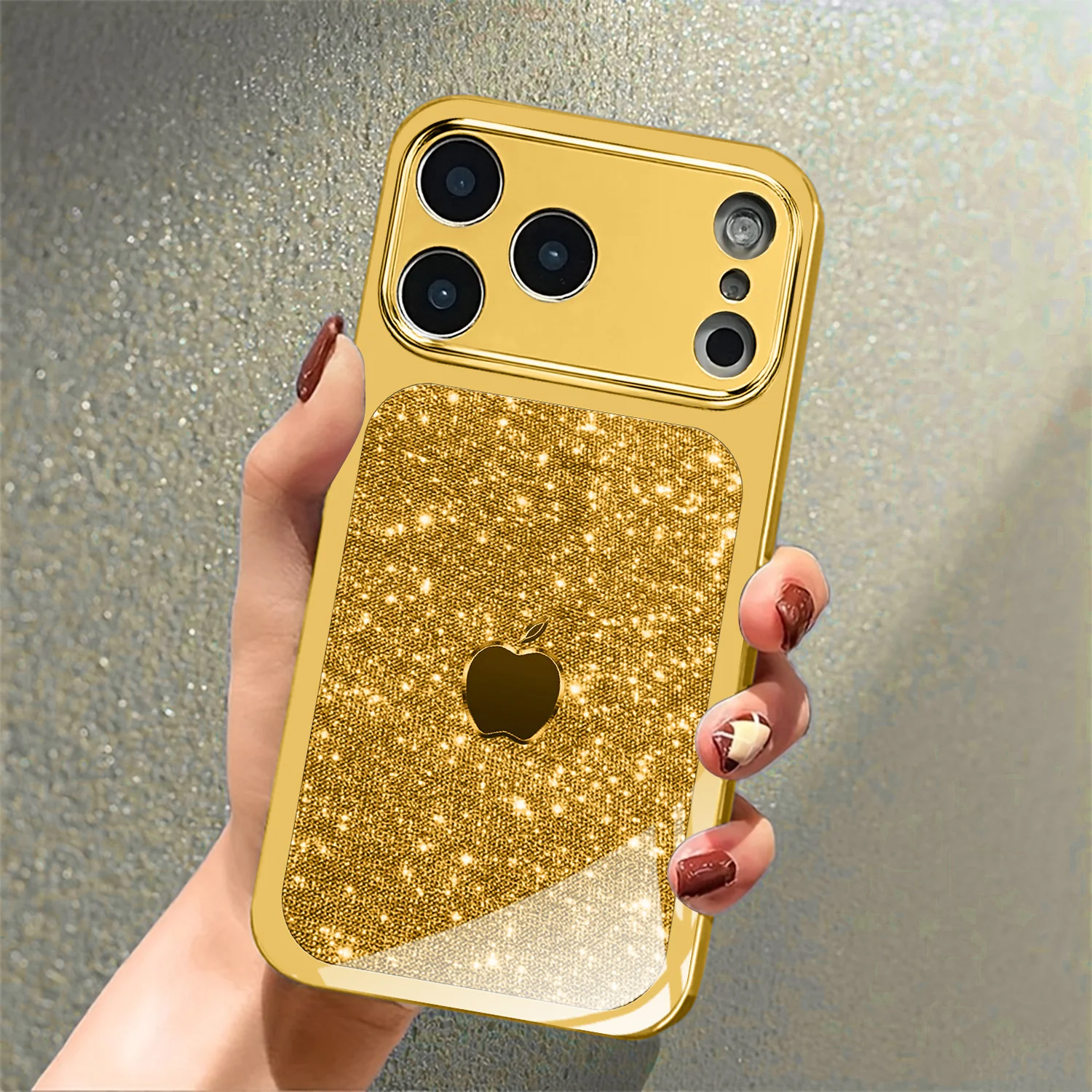 High end electroplated glass phone case suitable for iPhone 18 17 16 15 14 13 12 Pro/Max/Plus scratch resistant back cover