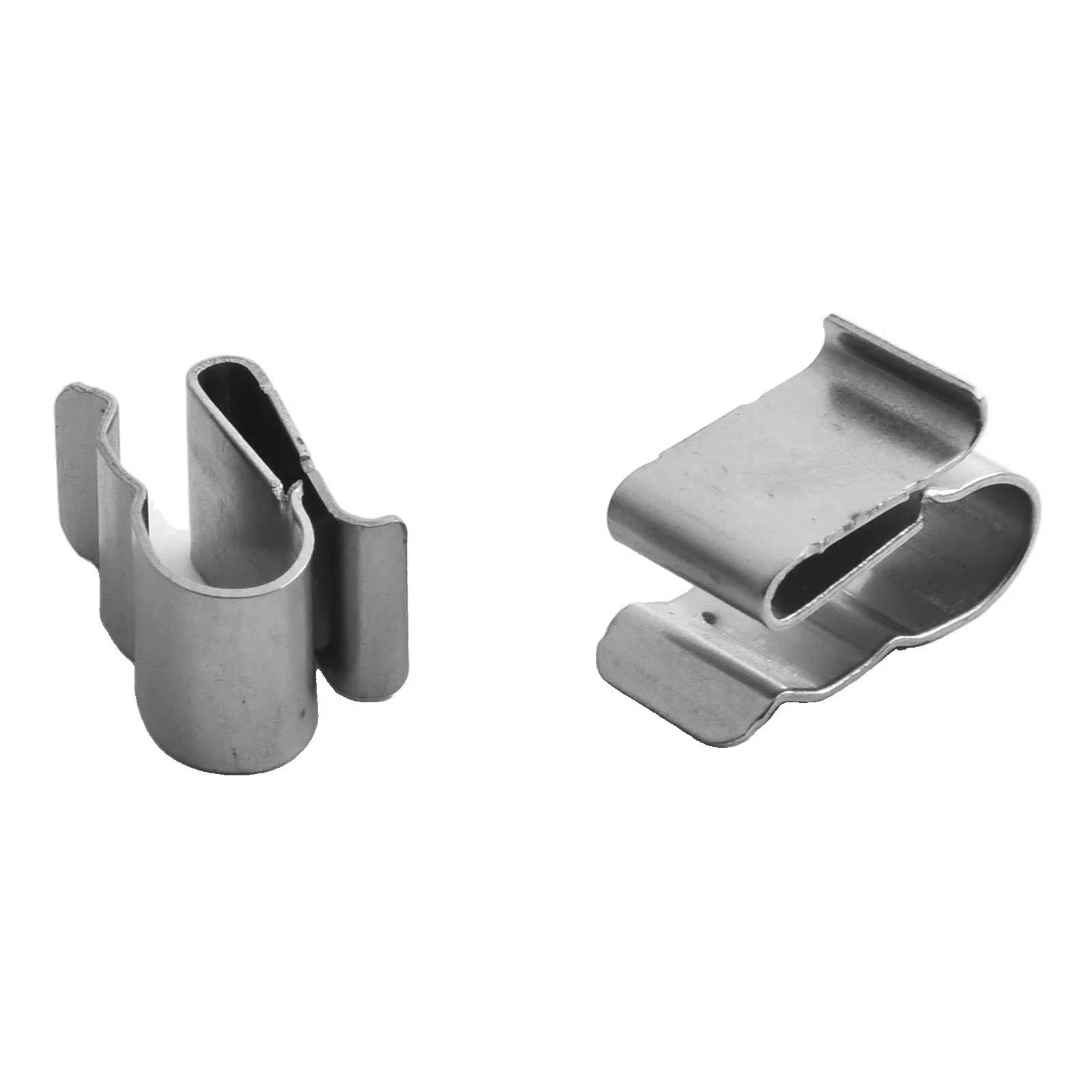 Double Wire Clips Stainless Steel Cable Clips Abundant Quantity Barbed And Curved Design 1.3 Mm To 2.5 Mm Wide Panels