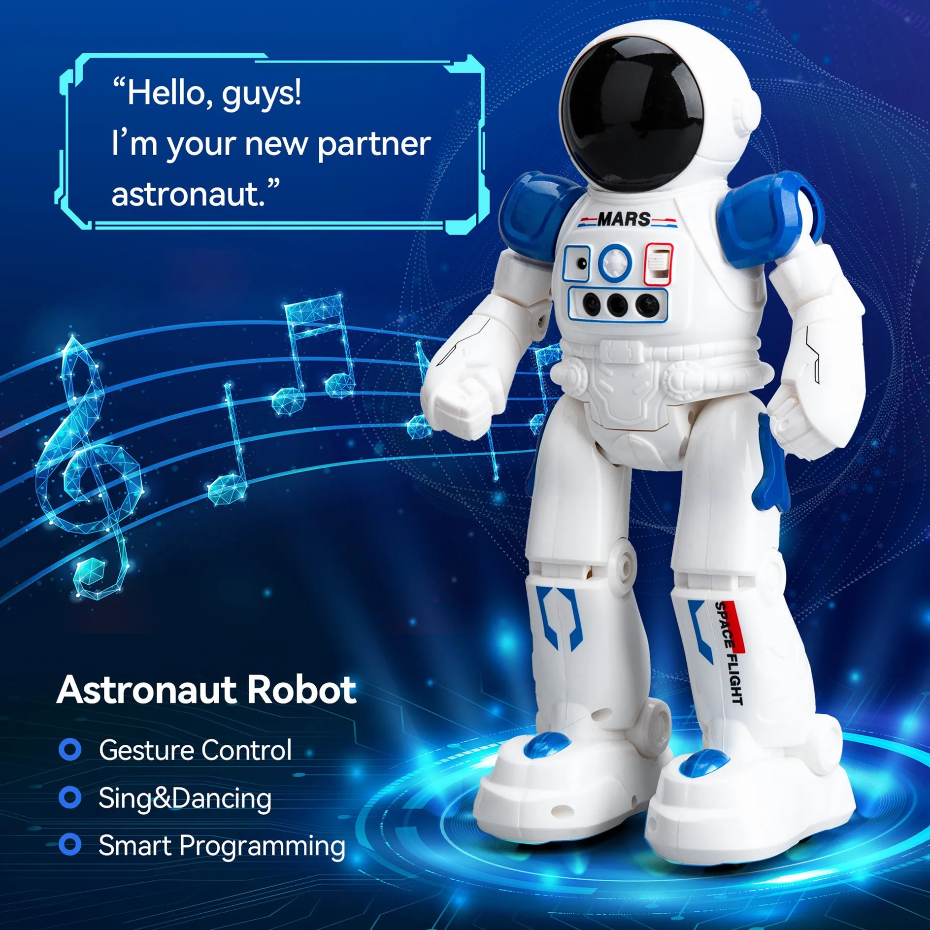 Remote Control Intelligent Programming Robot Dancing Singing Gesture Sensing Speech Learning Brain Boosting Child Smart Machine