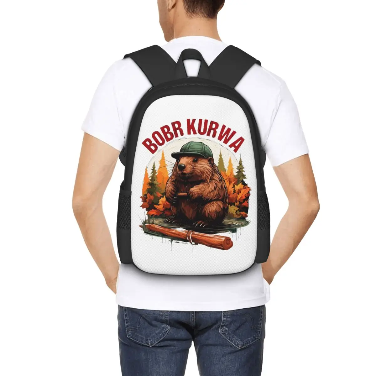 

Рюкзак Bobr Kurwa Bober Beaver для школьников, модный ранец для мальчиков и девочек, для походов и путешествий, сумка через плечо